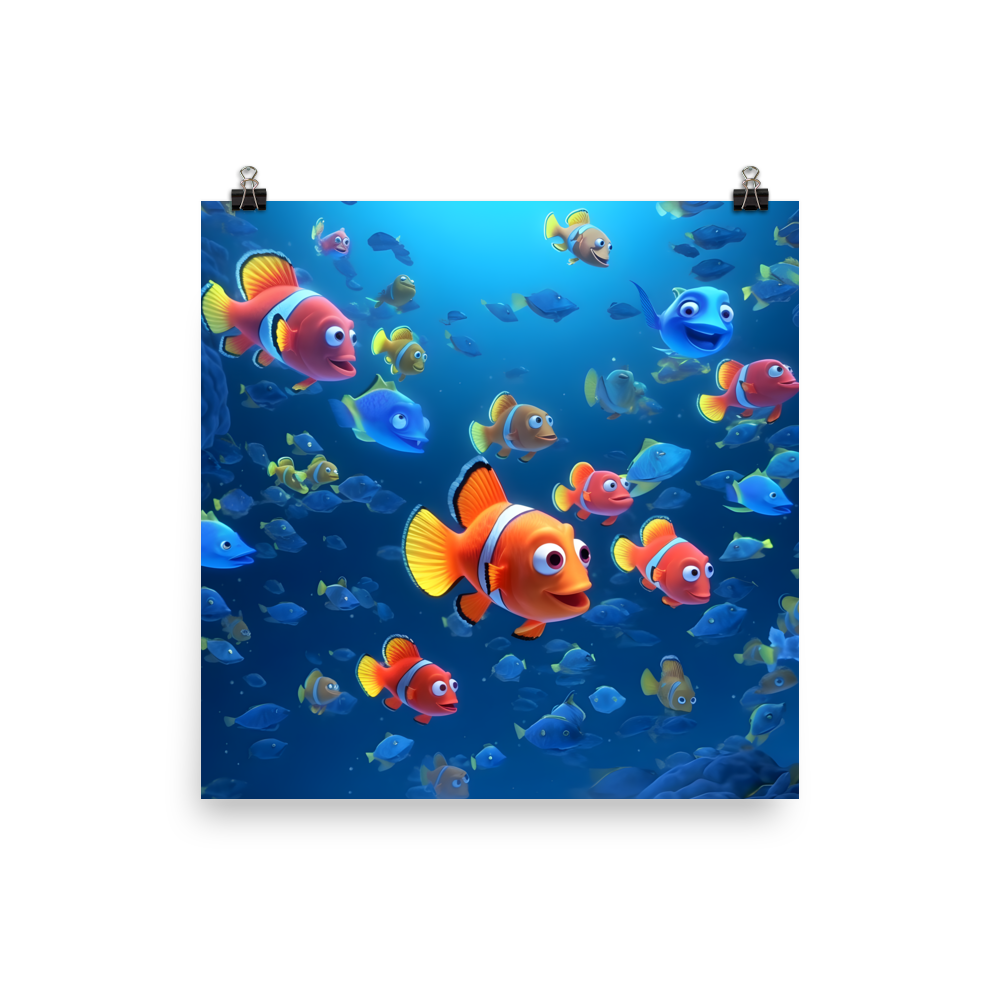 Marine Marvels: Colorful Fishes in a Captivating Sea Scene