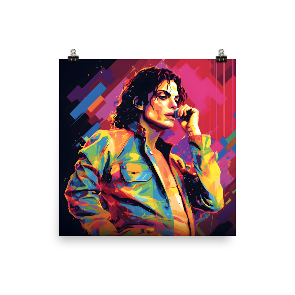 King of Pop: Vibrant Pop-art Poster