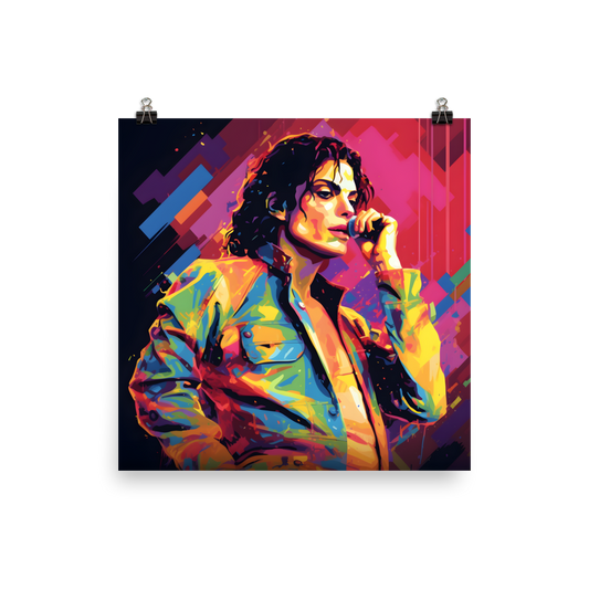 King of Pop: Vibrant Pop-art Poster