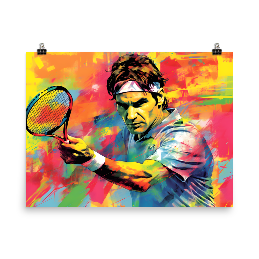 Roger Federer The Tennis Maestro Tennis Lover Home Decor