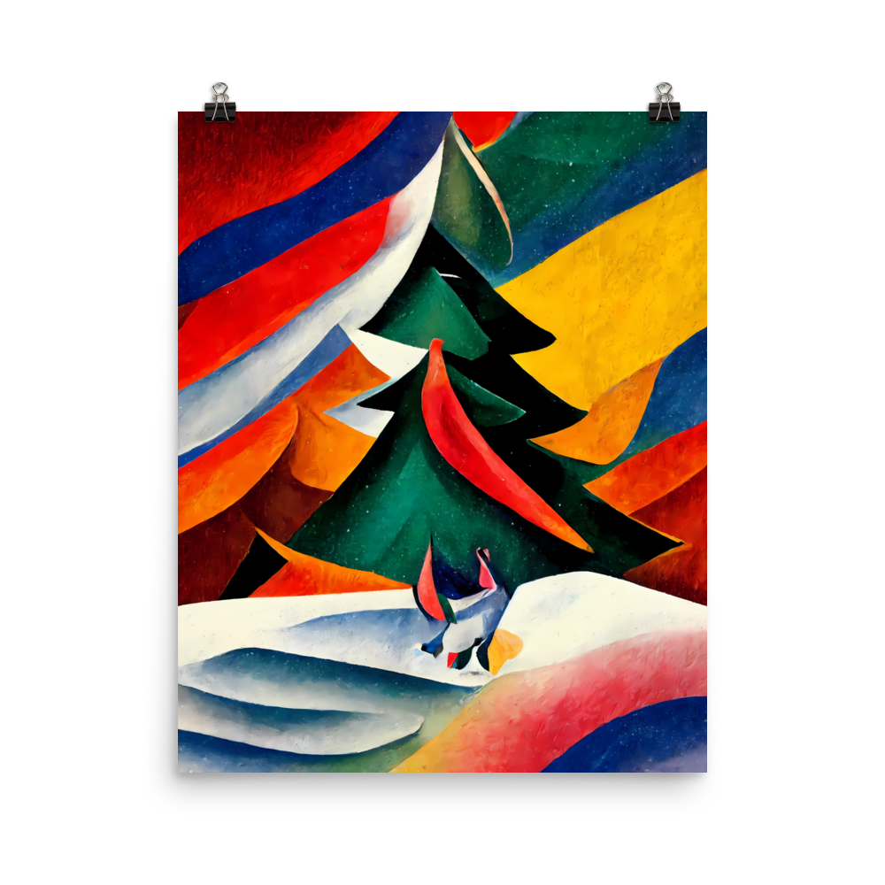 Joyful Holiday Abstraction: Vibrant Christmas