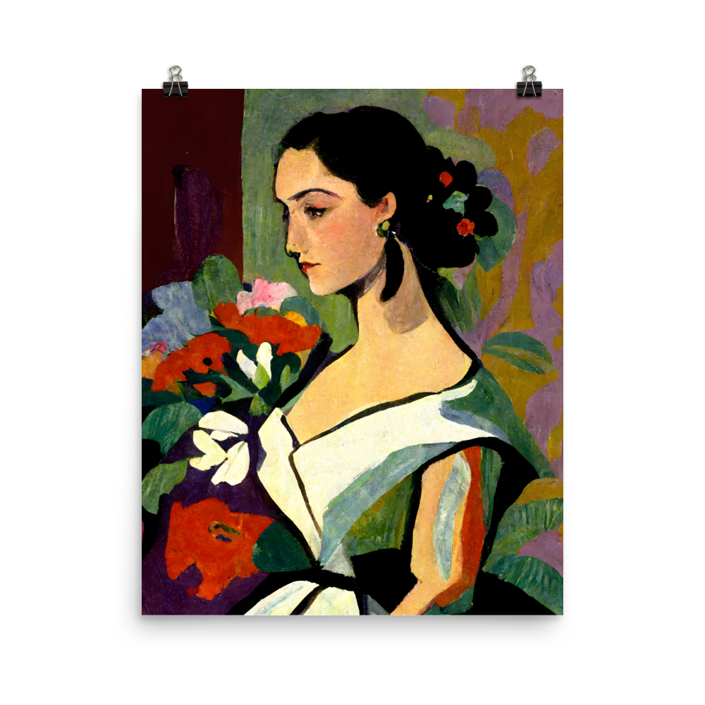 Radiant Muse: A Matisse-inspired Lady