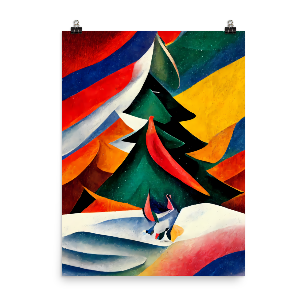 Joyful Holiday Abstraction: Vibrant Christmas