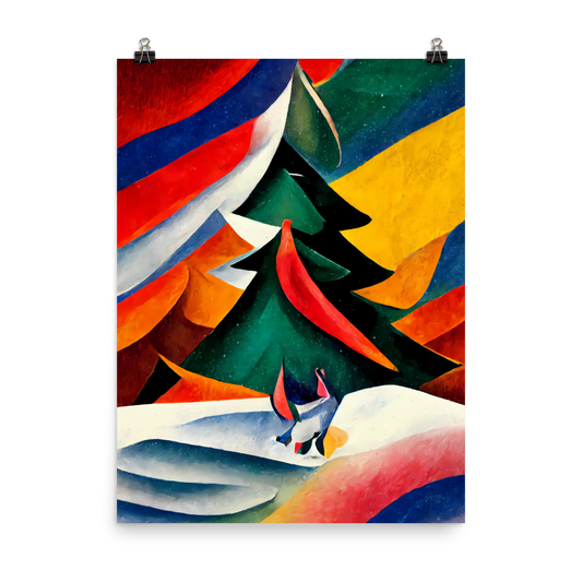 Joyful Holiday Abstraction: Vibrant Christmas