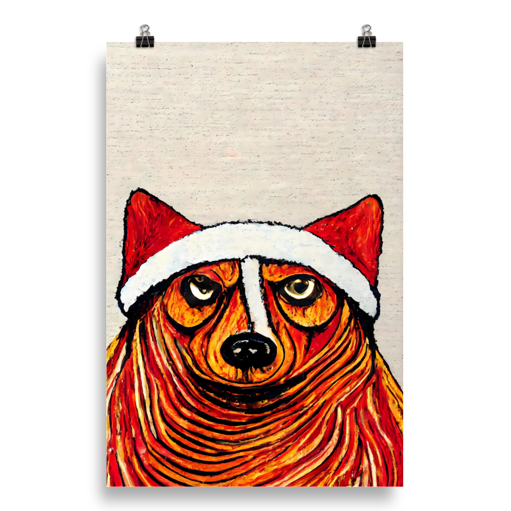 Festive Fox: Edvard Munch Inspired Animal Art