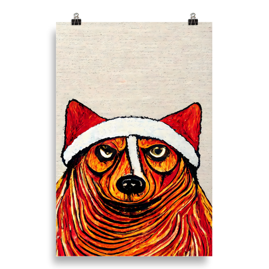 Festive Fox: Edvard Munch Inspired Animal Art