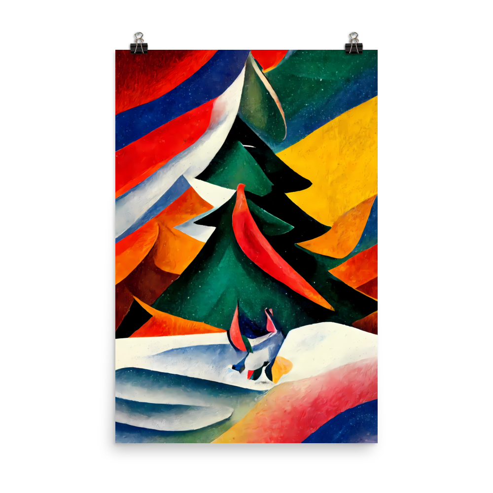 Joyful Holiday Abstraction: Vibrant Christmas