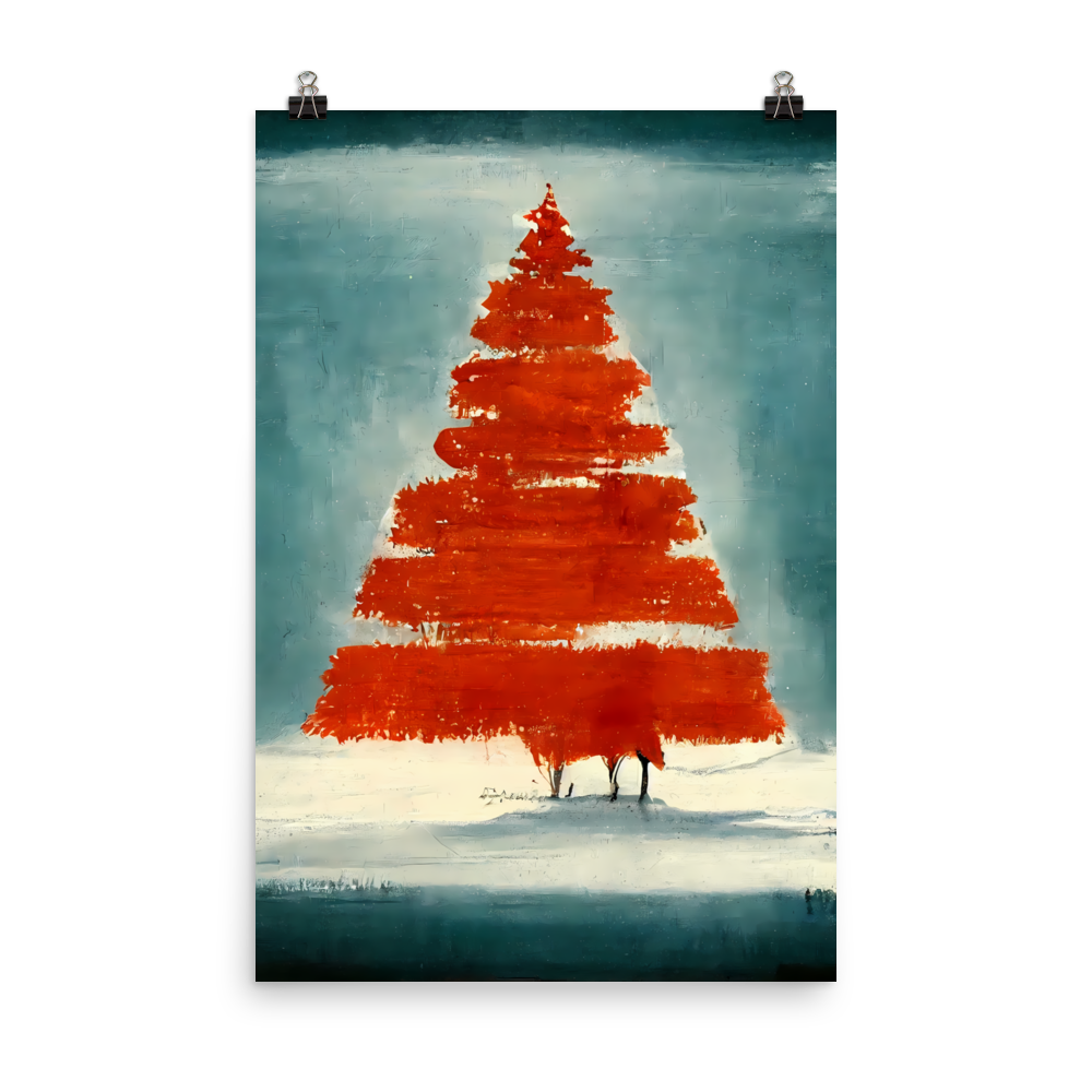 Festive Abstraction: Artistic Interpretation of a Christmas Tree