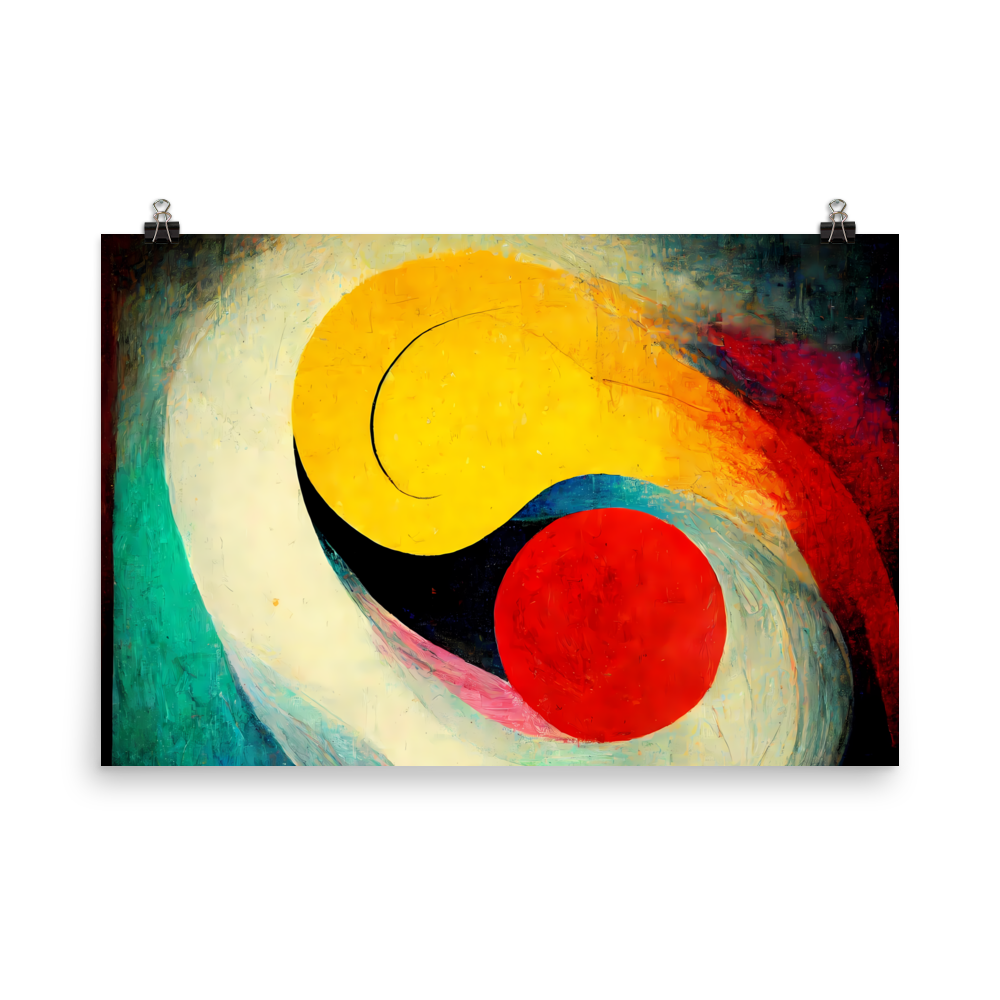 Radiant Symphony: Vibrant Abstract Canvas Art Masterpiece