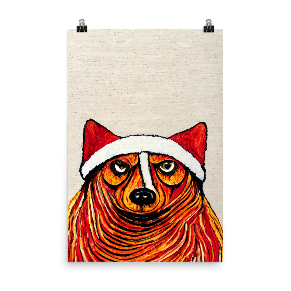 Festive Fox: Edvard Munch Inspired Animal Art